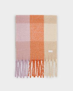Katie Loxton Recycled Checked Tassel Scarf - Lilac